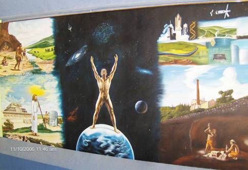 Mural El Hombre Alimenta el Ingenio
